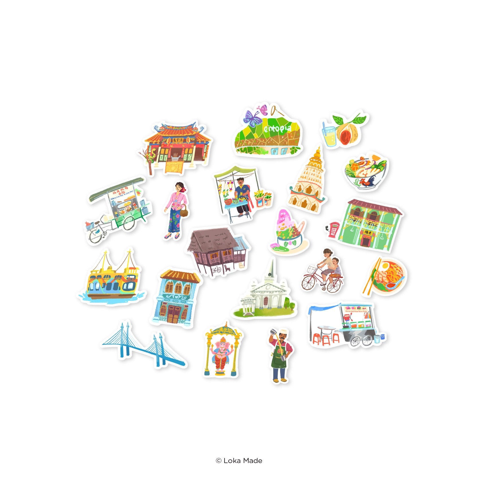 Doodle Land: Melting At Penang 2 - Deco Sticker