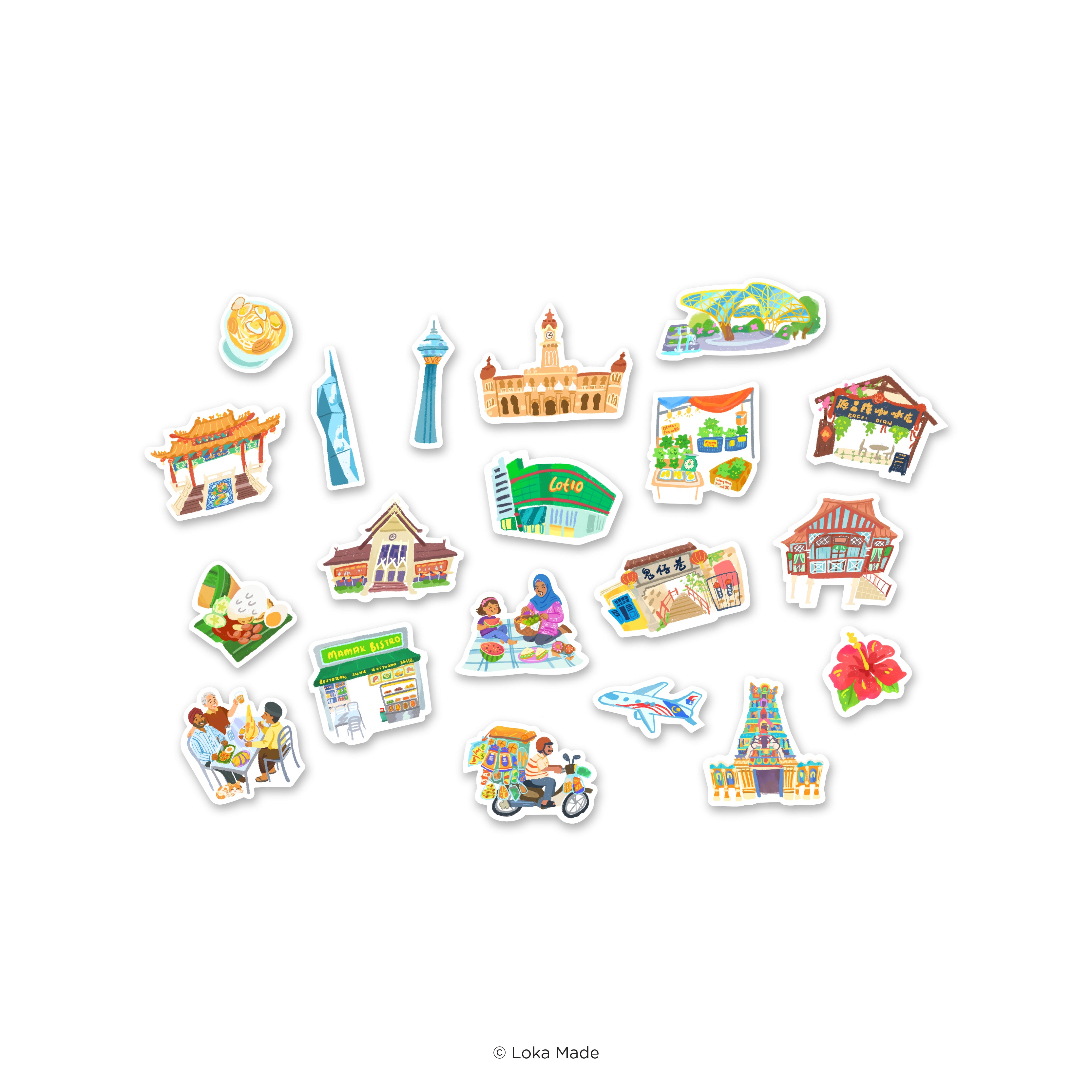 Doodle Land: Sunrise Kuala Lumpur - Deco Sticker