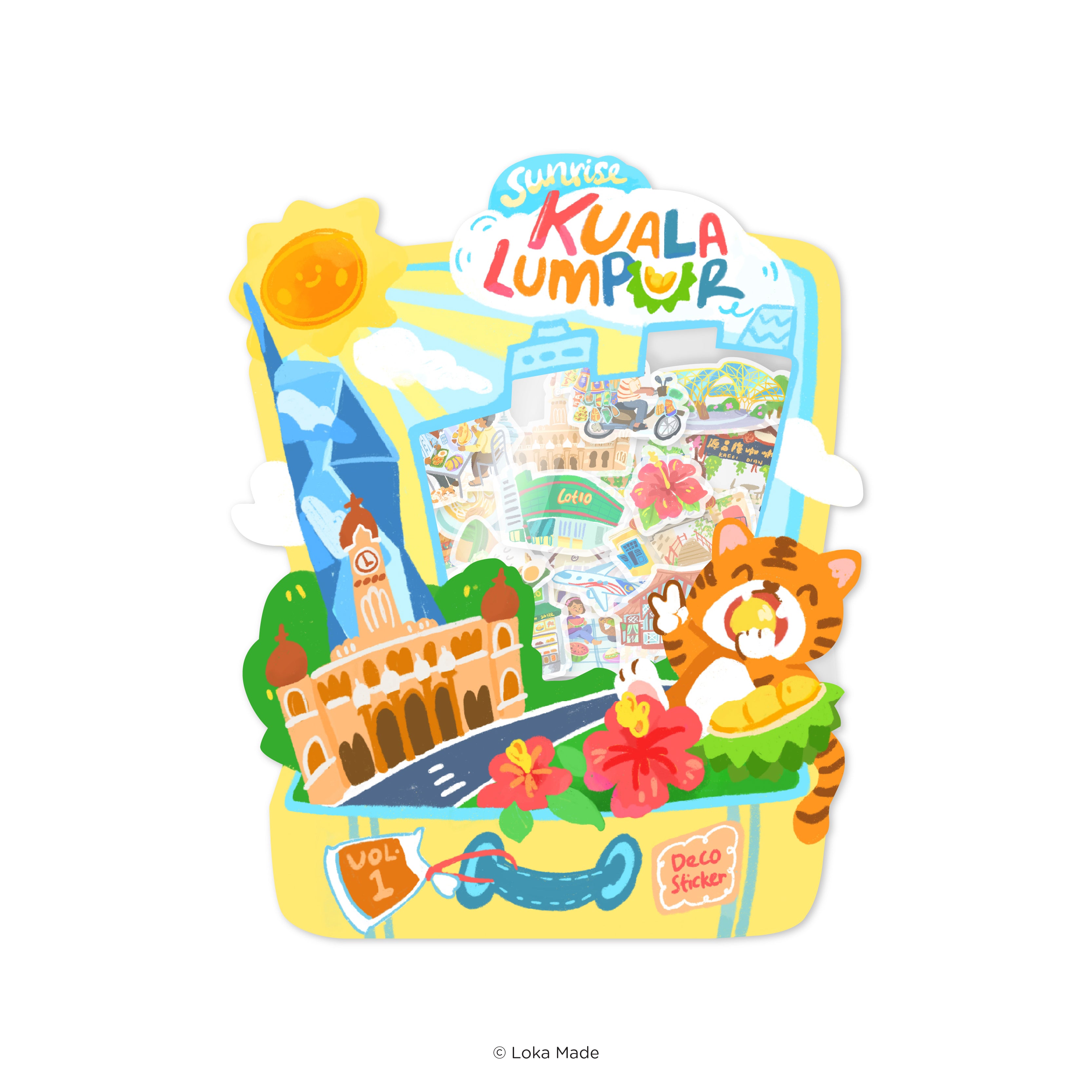 Doodle Land: Sunrise Kuala Lumpur - Deco Sticker