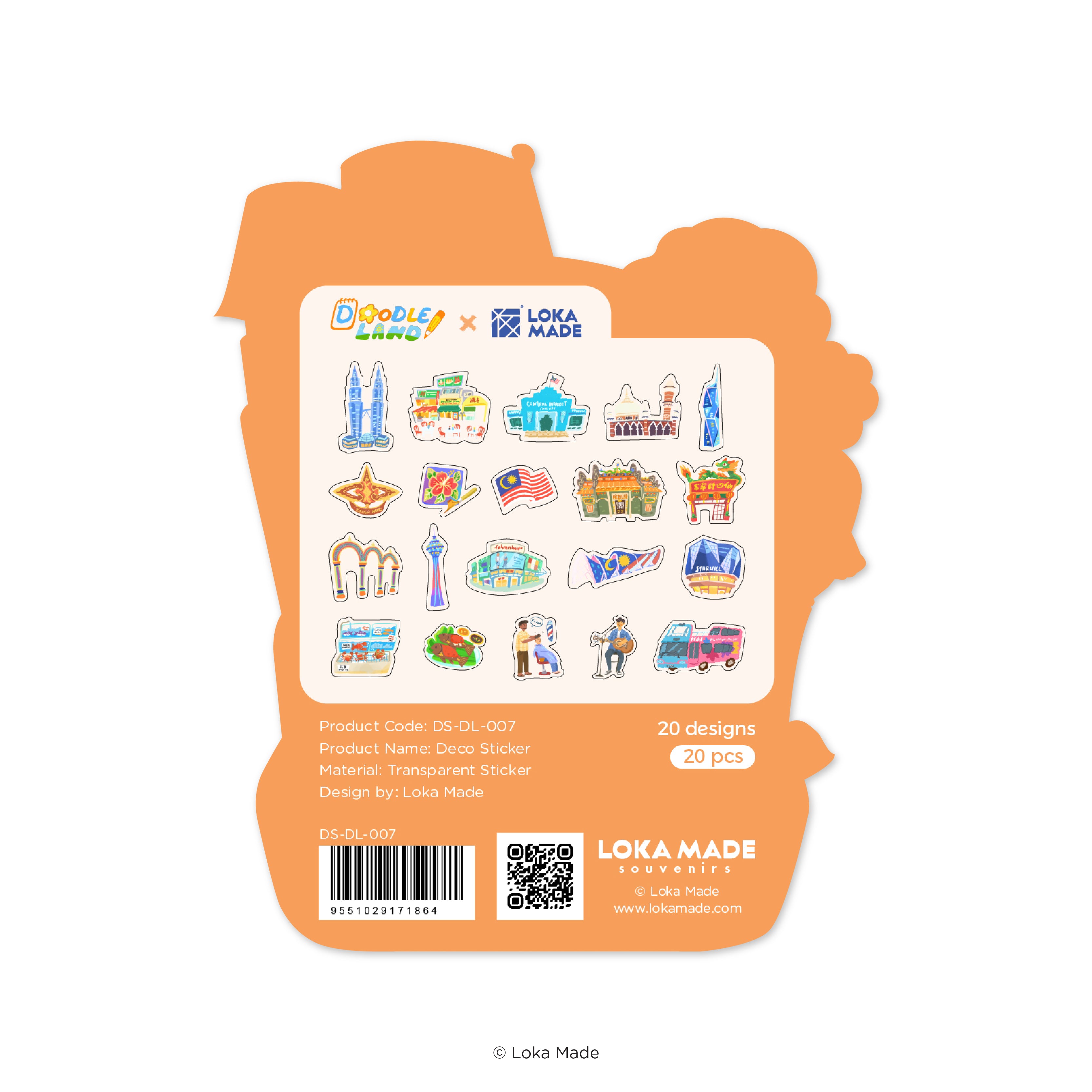 Doodle Land: Blossom Hours in Kuala Lumpur - Deco Sticker