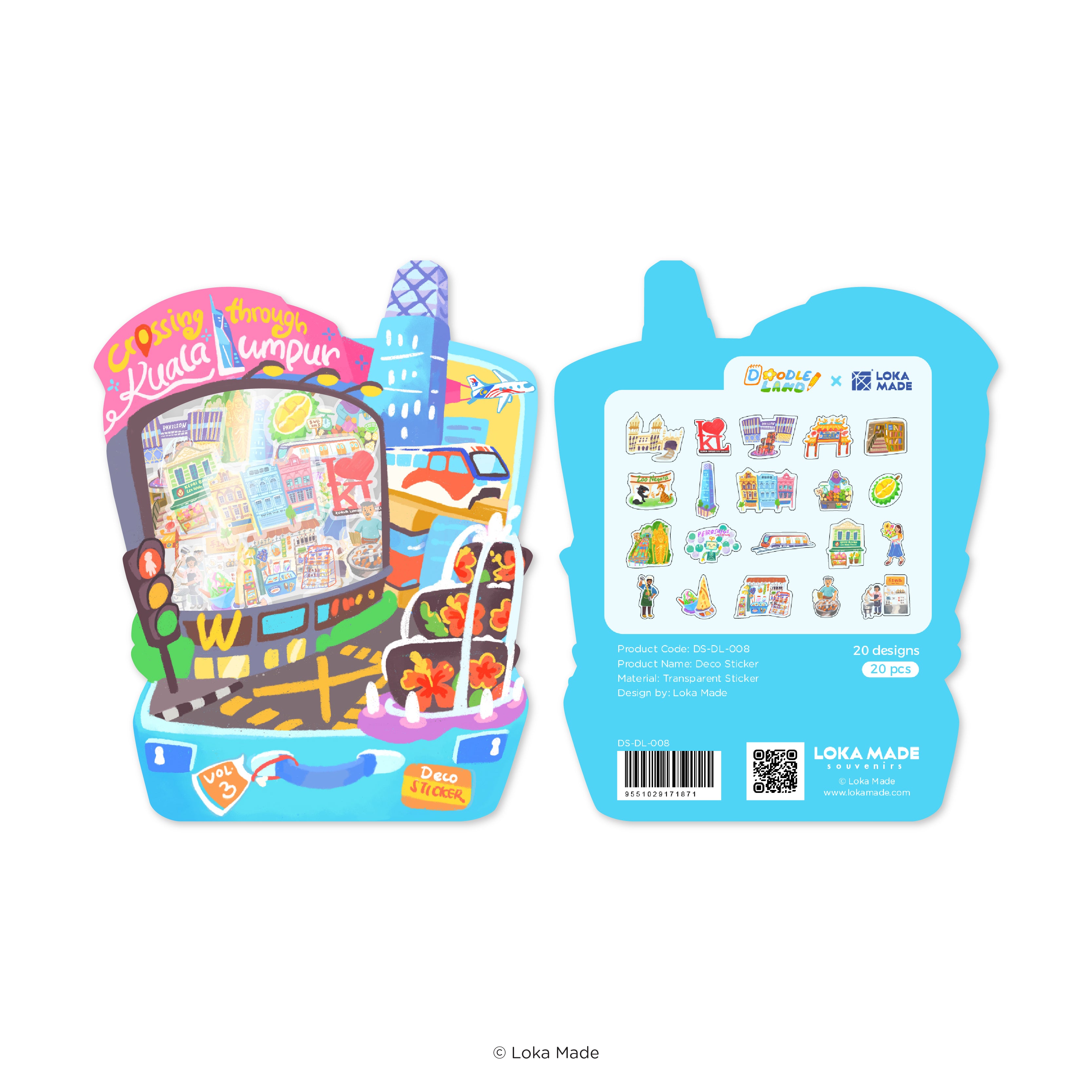 Doodle Land: Crossing Through Kuala Lumpur - Deco Sticker