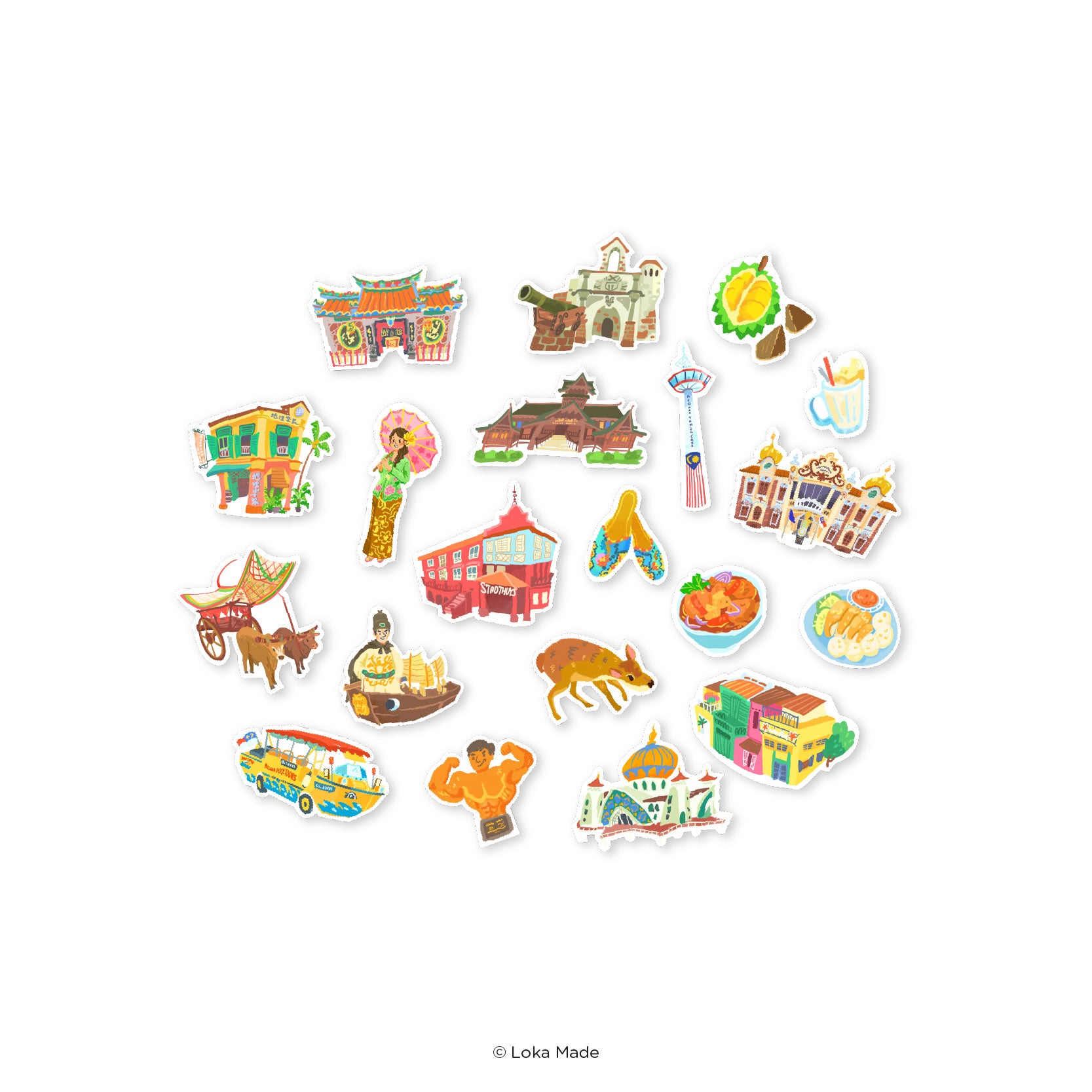 Doodle Land: Dazzling Ancient Melaka - Deco Sticker