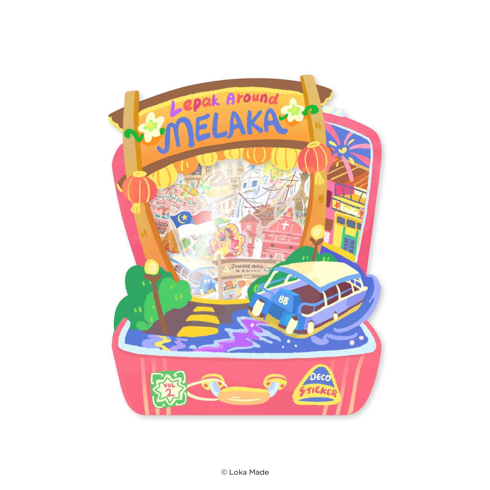 Doodle Land: Lepak Around Melaka - Deco Sticker