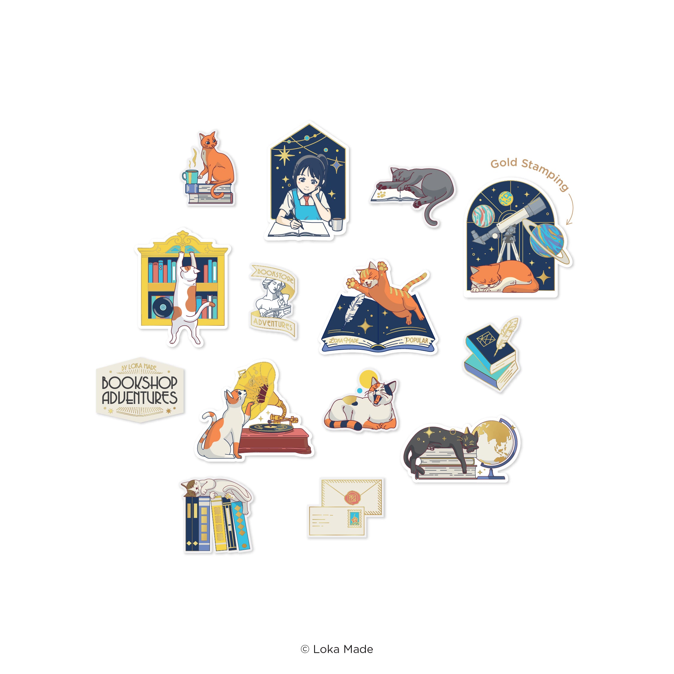 Bookshop Adventures 'Midnight Pages' - Deco Sticker