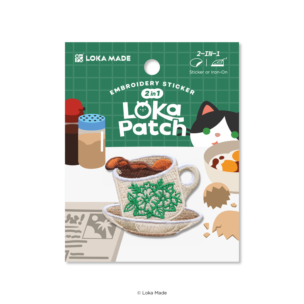 Loka Patch: Kopi - Embroidery Sticker
