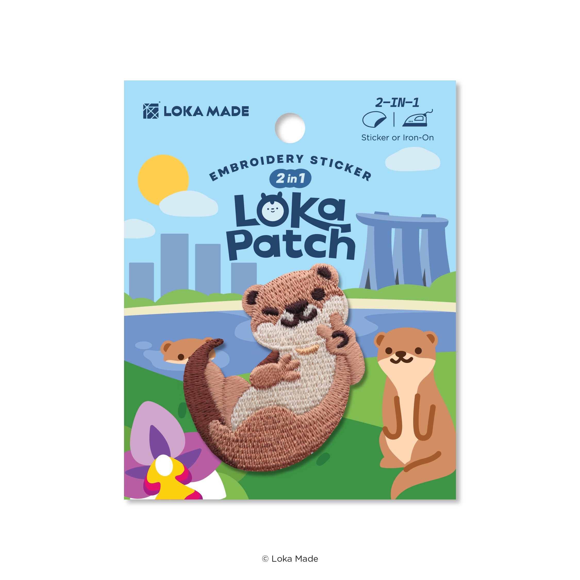 Loka Patch: Otter - Embroidery Sticker