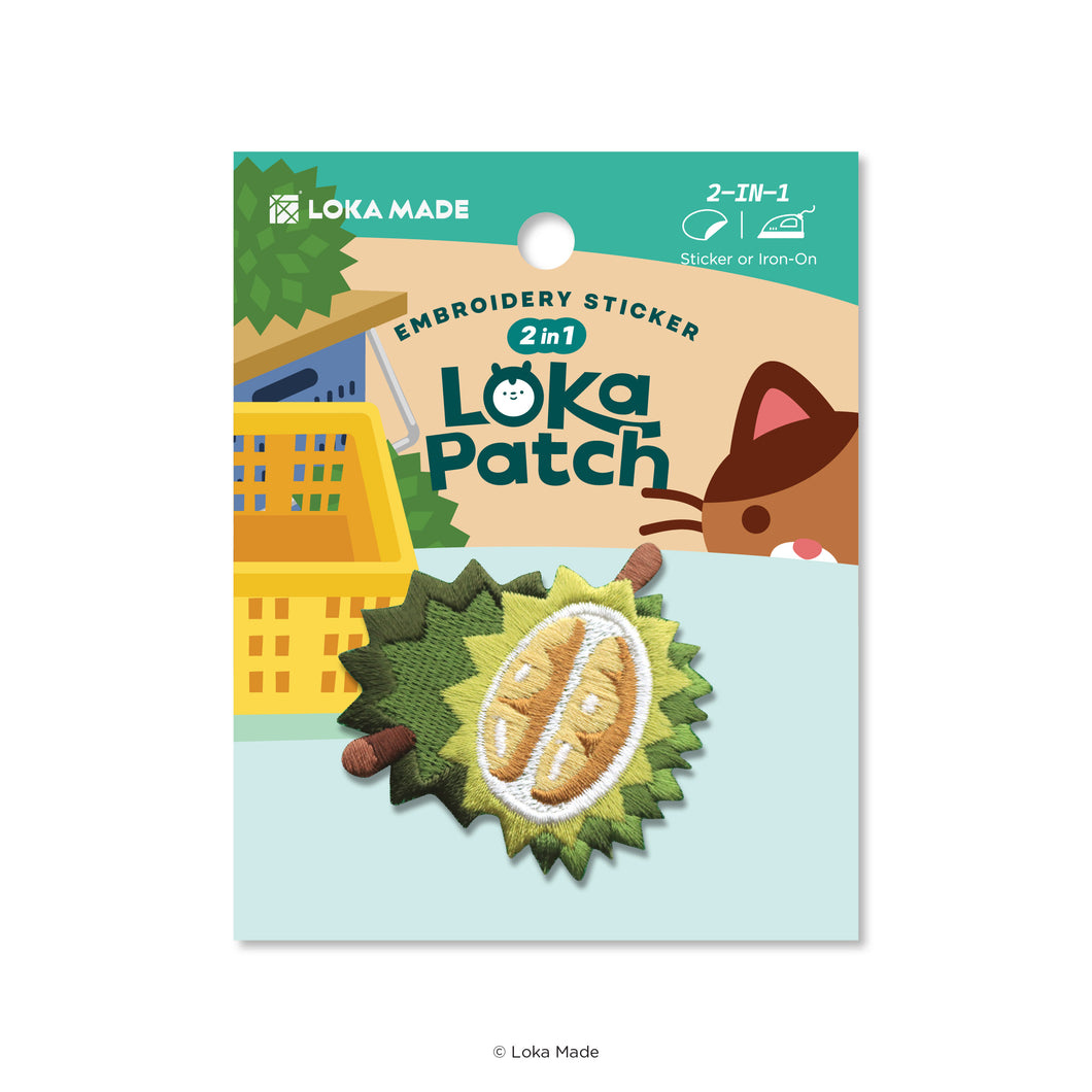 Loka Patch: Durian - Embroidery Sticker