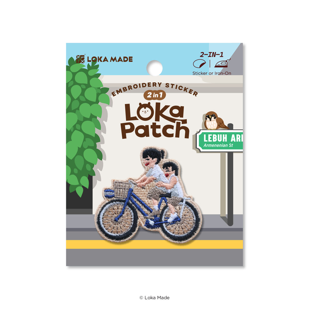 Loka Patch: Penang Bicycle Mural - Embroidery Sticker