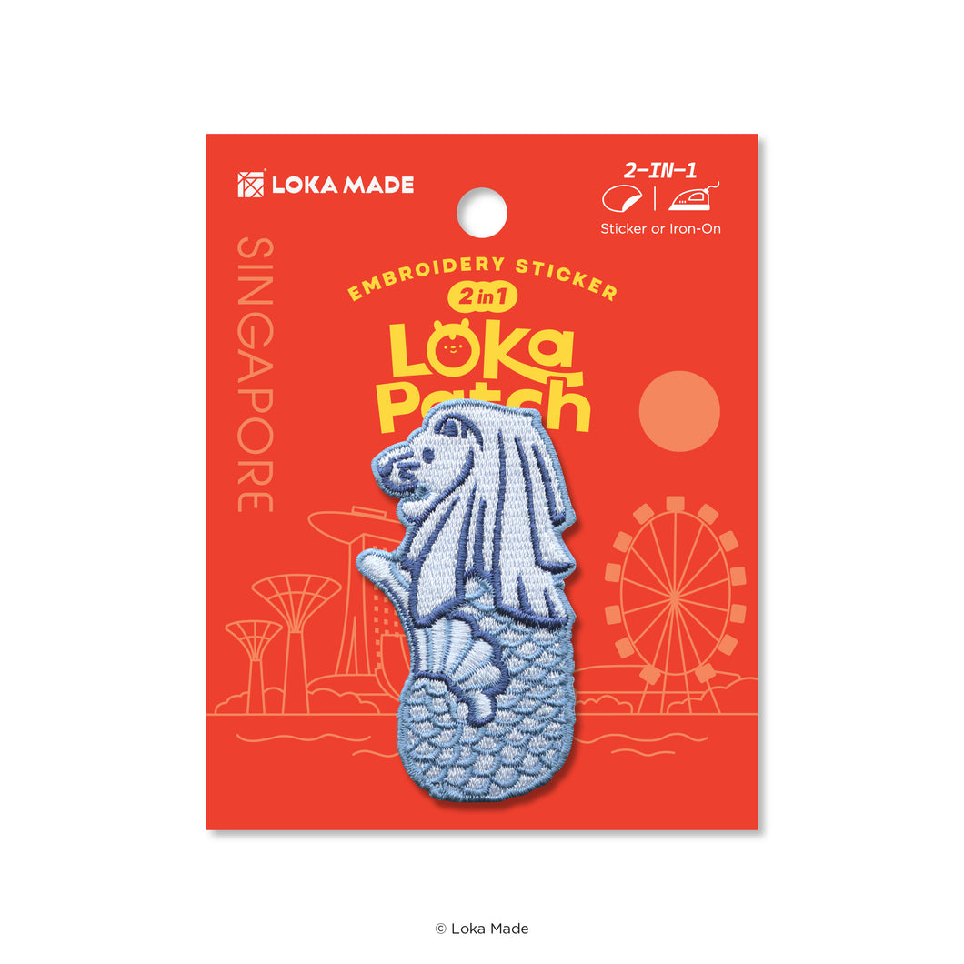 Loka Patch: Merlion - Embroidery Sticker