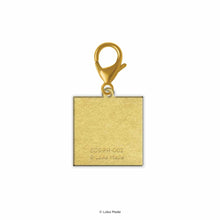 Load image into Gallery viewer, Peranakan Blue Rose Tile - Enamel Charm

