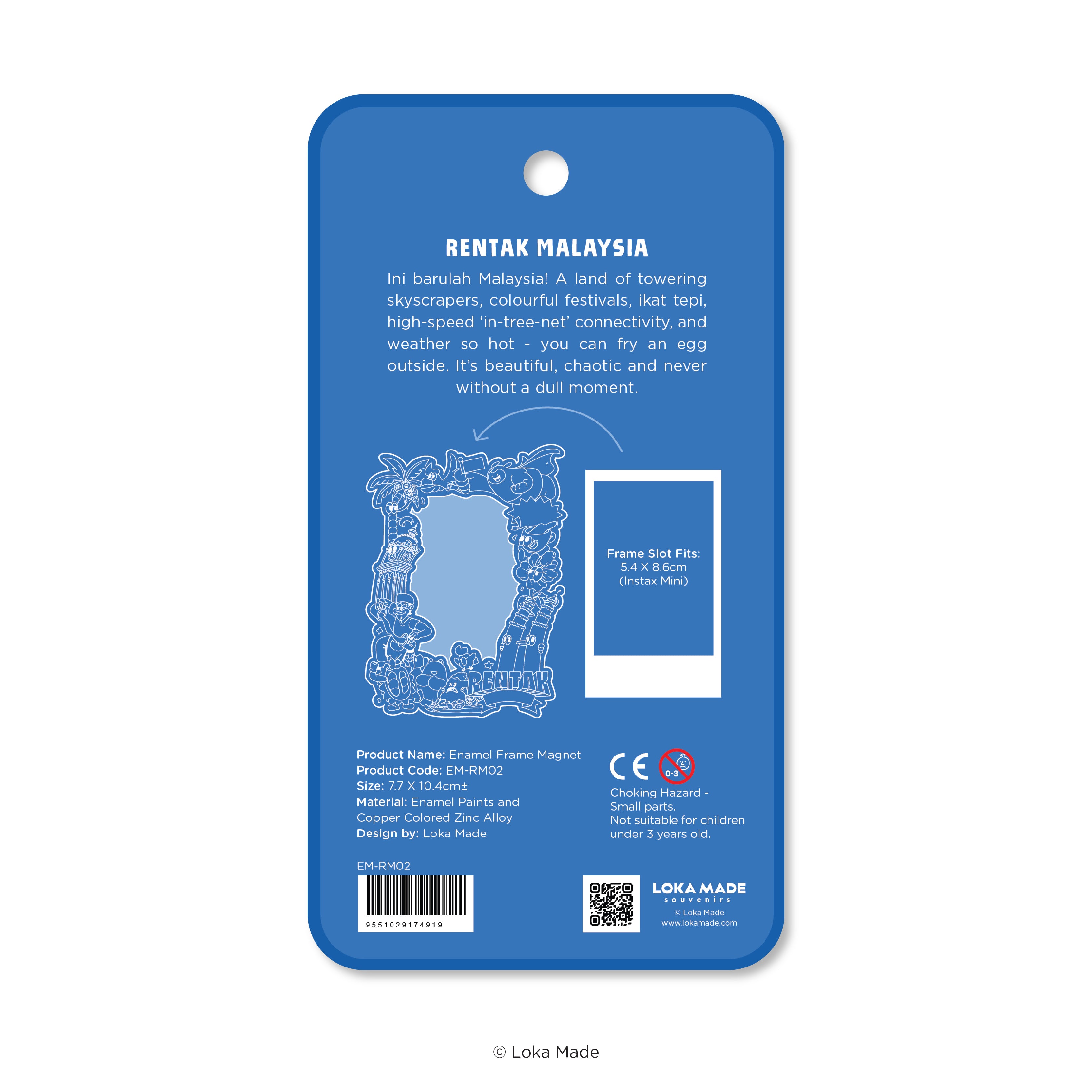 Rentak Malaysia: Loka Travel Malaysia - Enamel Magnet Photo Frame