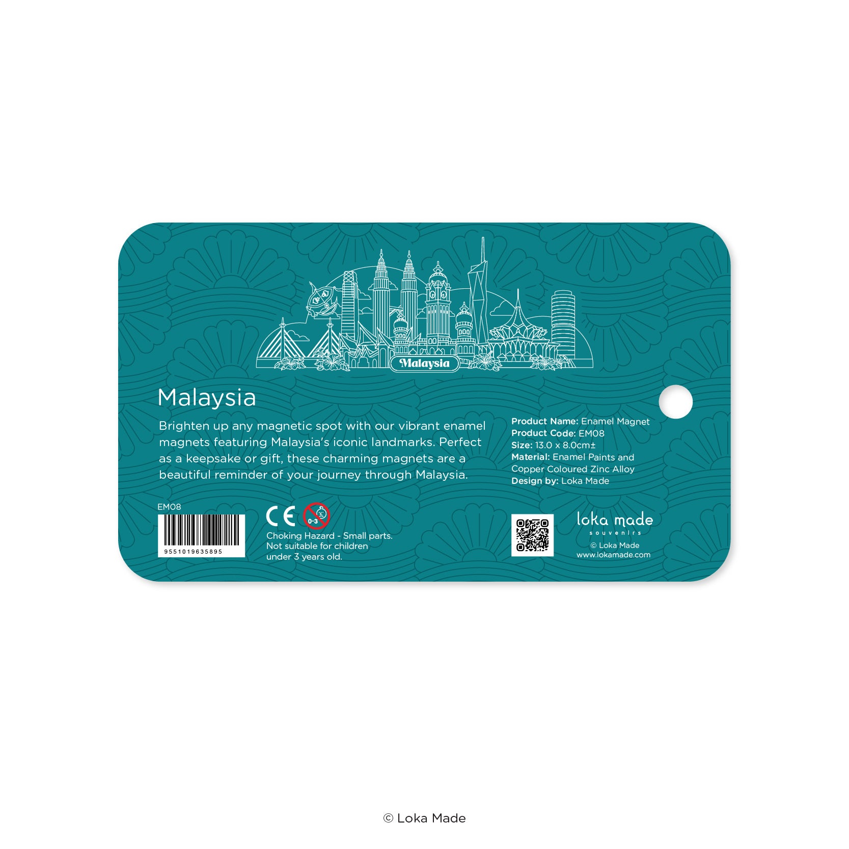 Loka Made Enamel Magnet - Malaysia Wonders