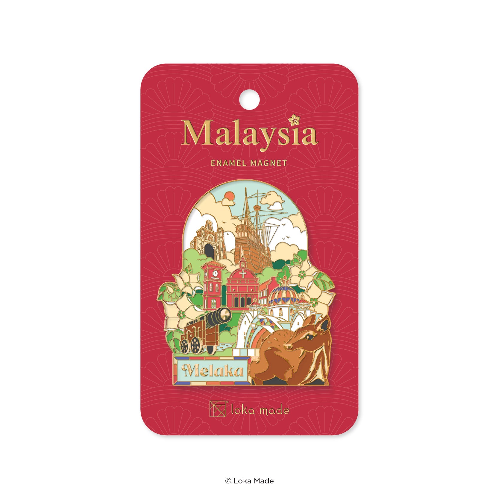 Loka Made Enamel Magnet - Melaka's Hidden Realm