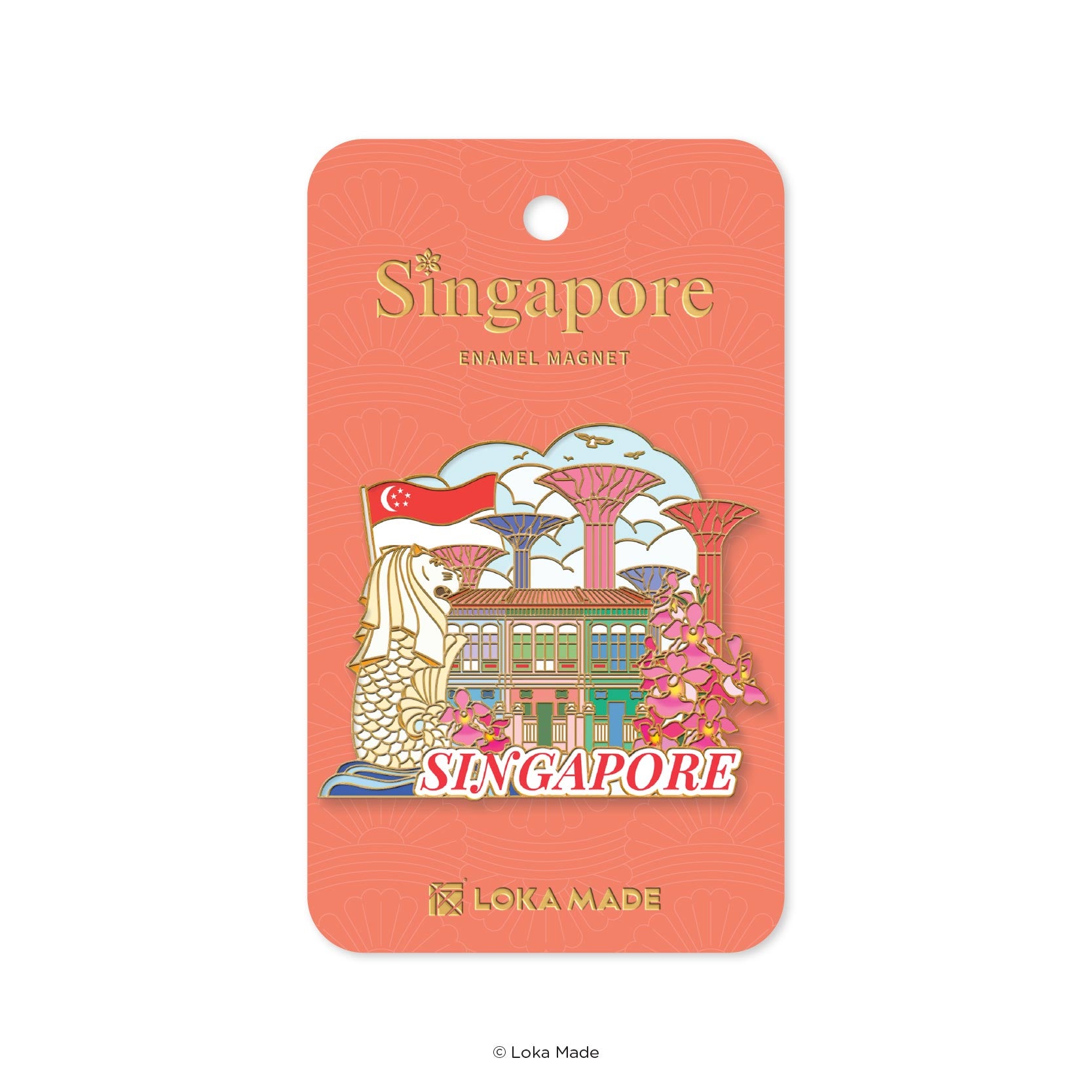 Loka Made Enamel Magnet - Singapore Daylight Charm