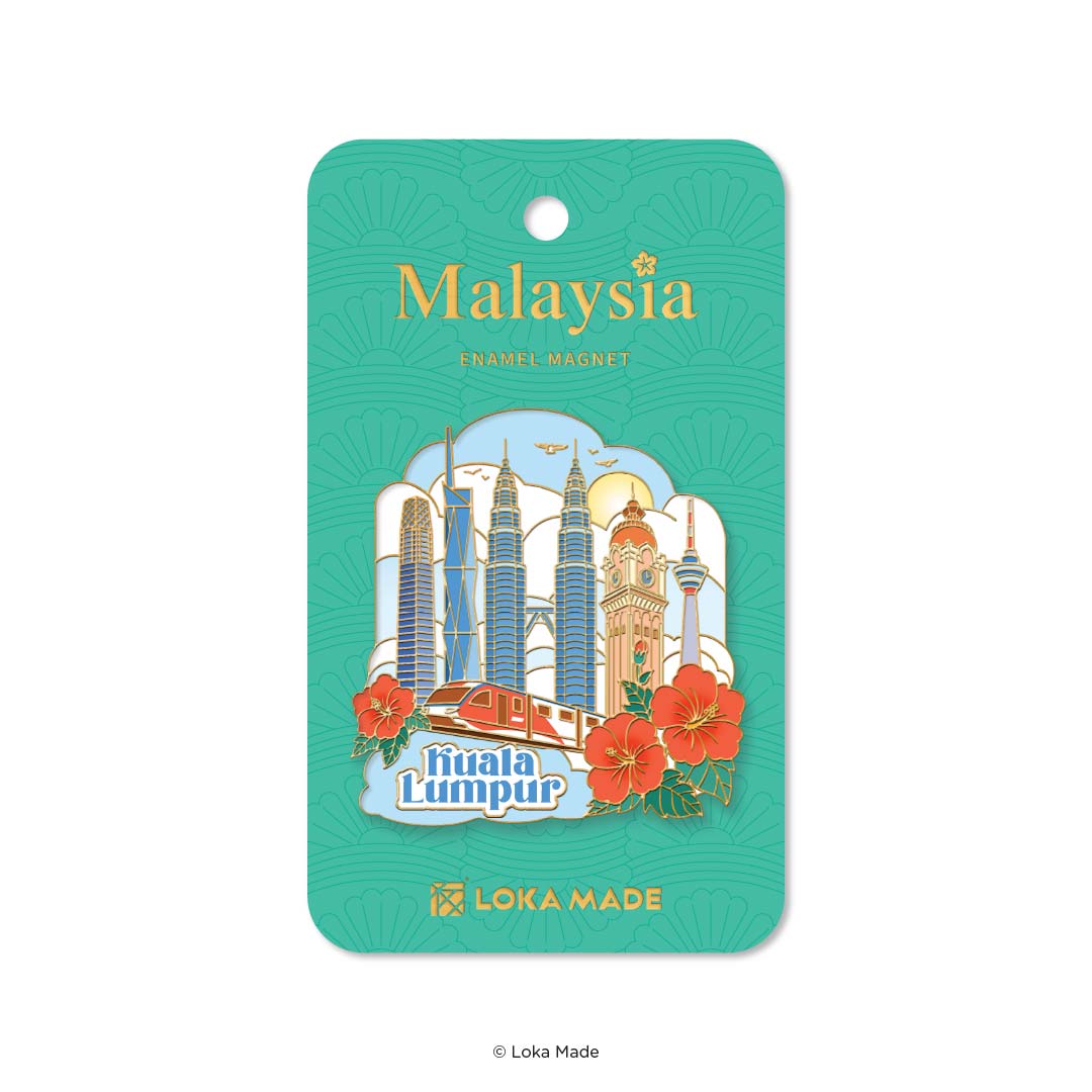 Loka Made Enamel Magnet - Malaysia Stripes