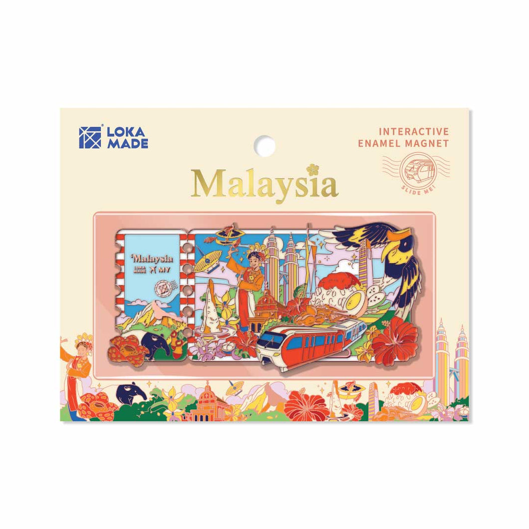 Ticket To Malaysia - Enamel Magnet