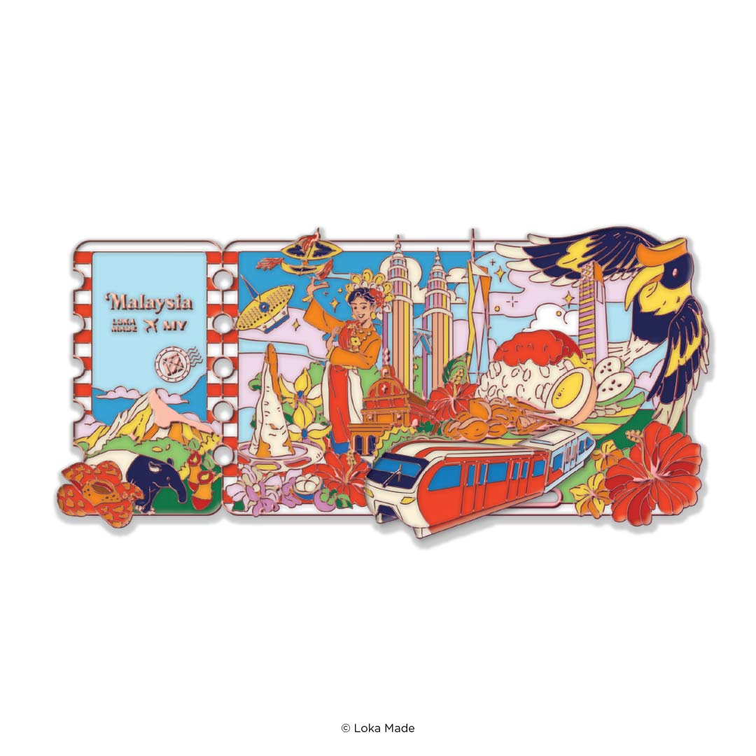 Ticket To Malaysia - Interactive Enamel Magnet