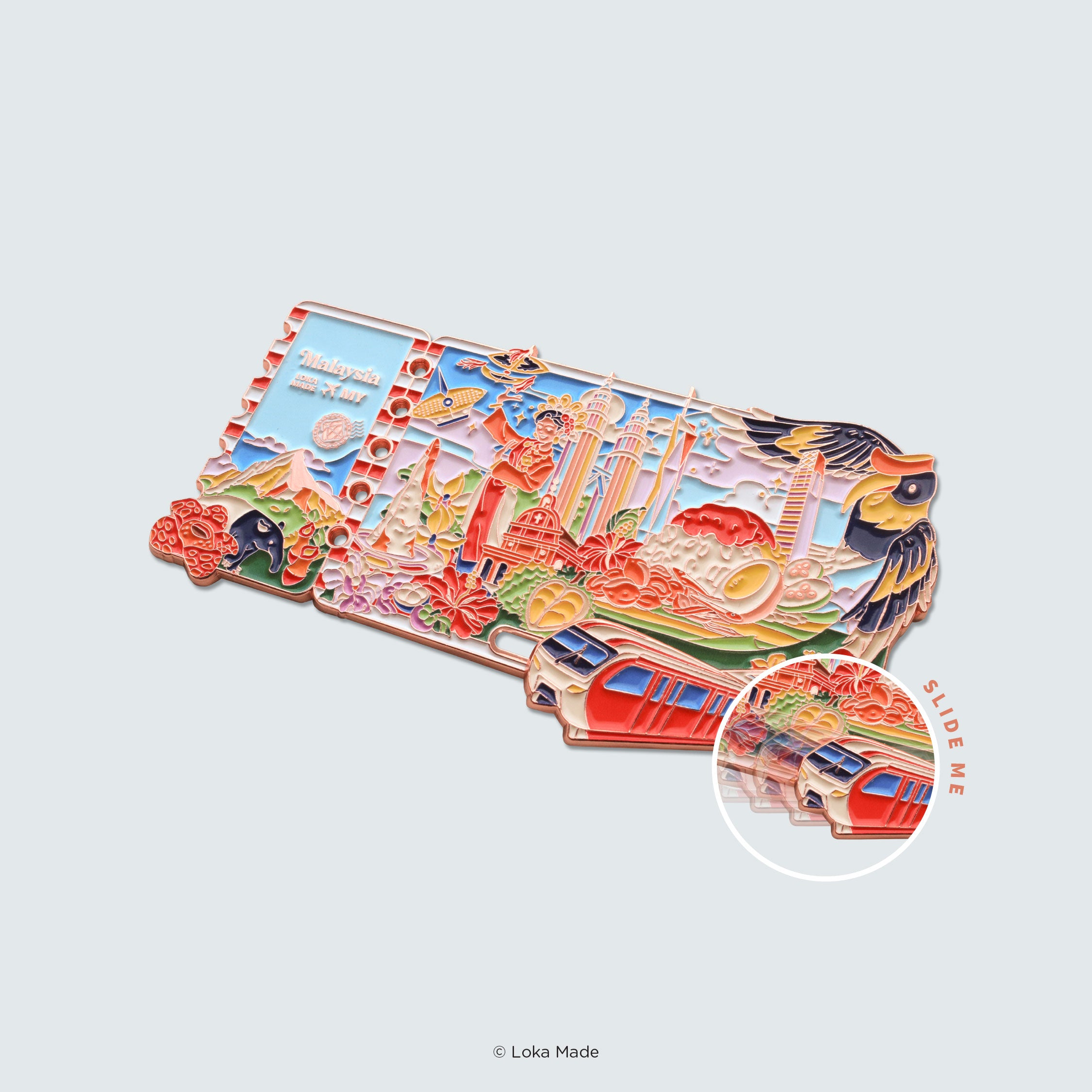 Ticket To Malaysia - Interactive Enamel Magnet