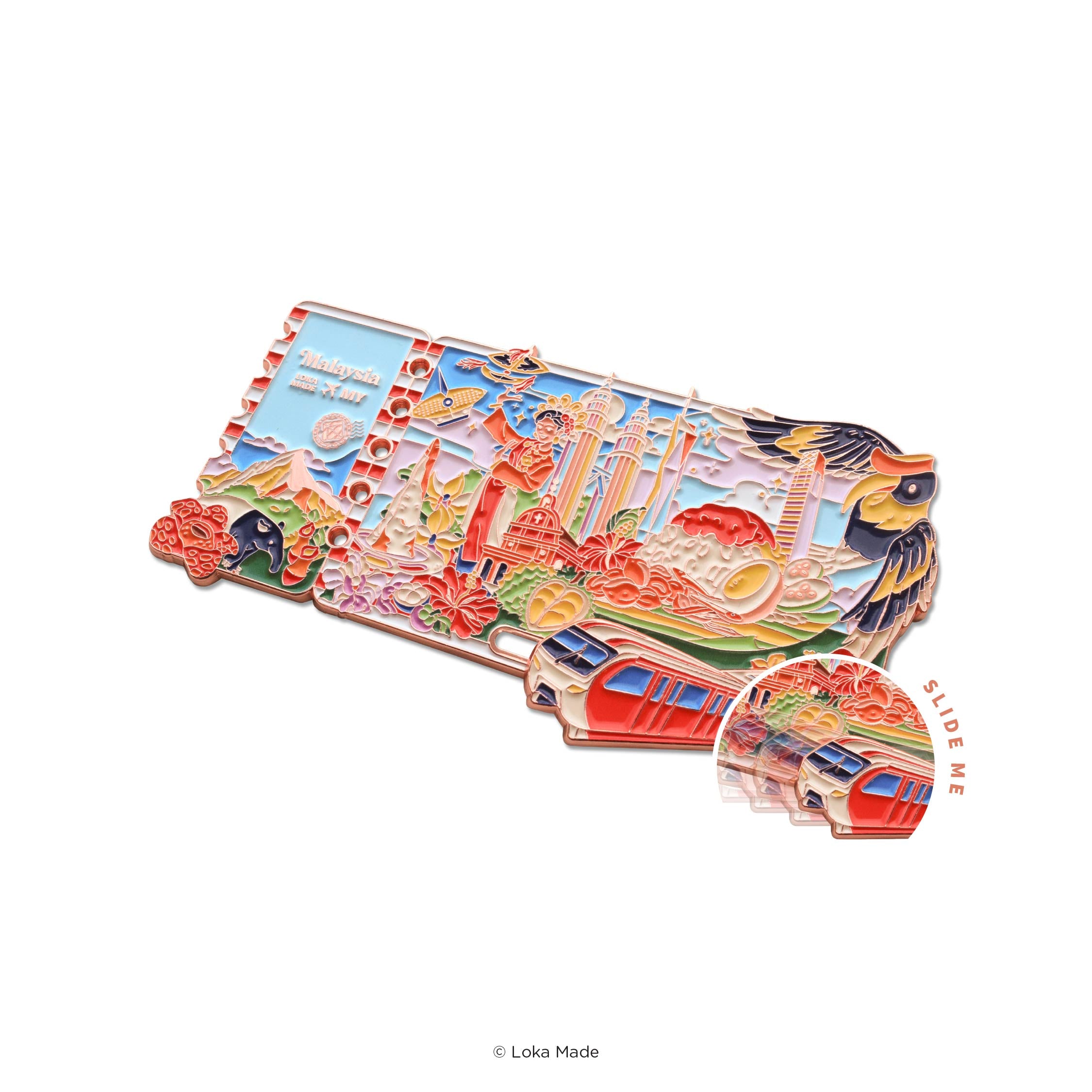 Ticket To Malaysia - Interactive Enamel Magnet