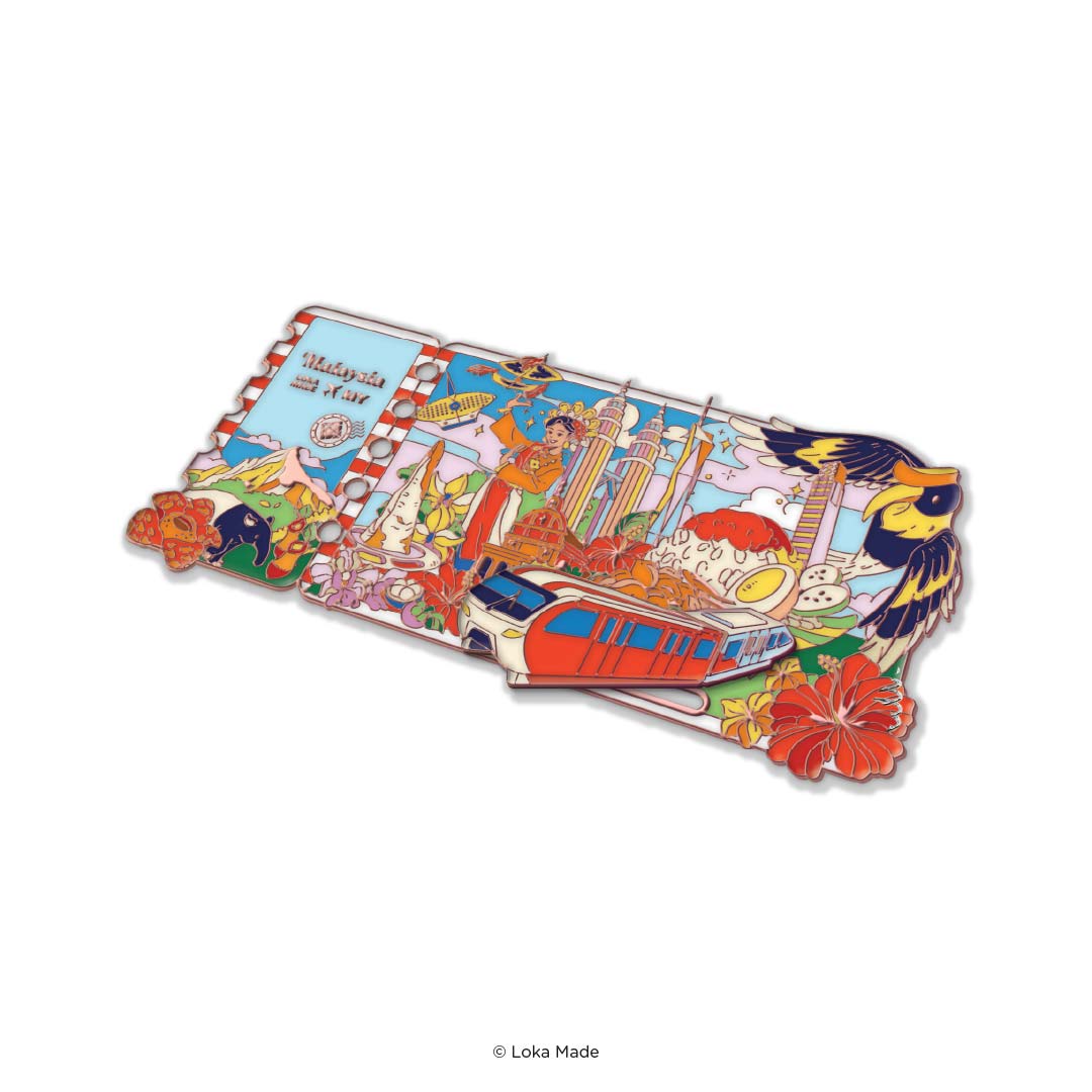 Ticket To Malaysia - Interactive Enamel Magnet