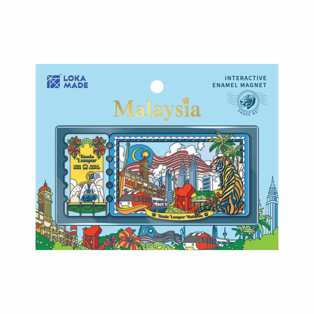 Ticket To Kuala Lumpur - Enamel Magnet