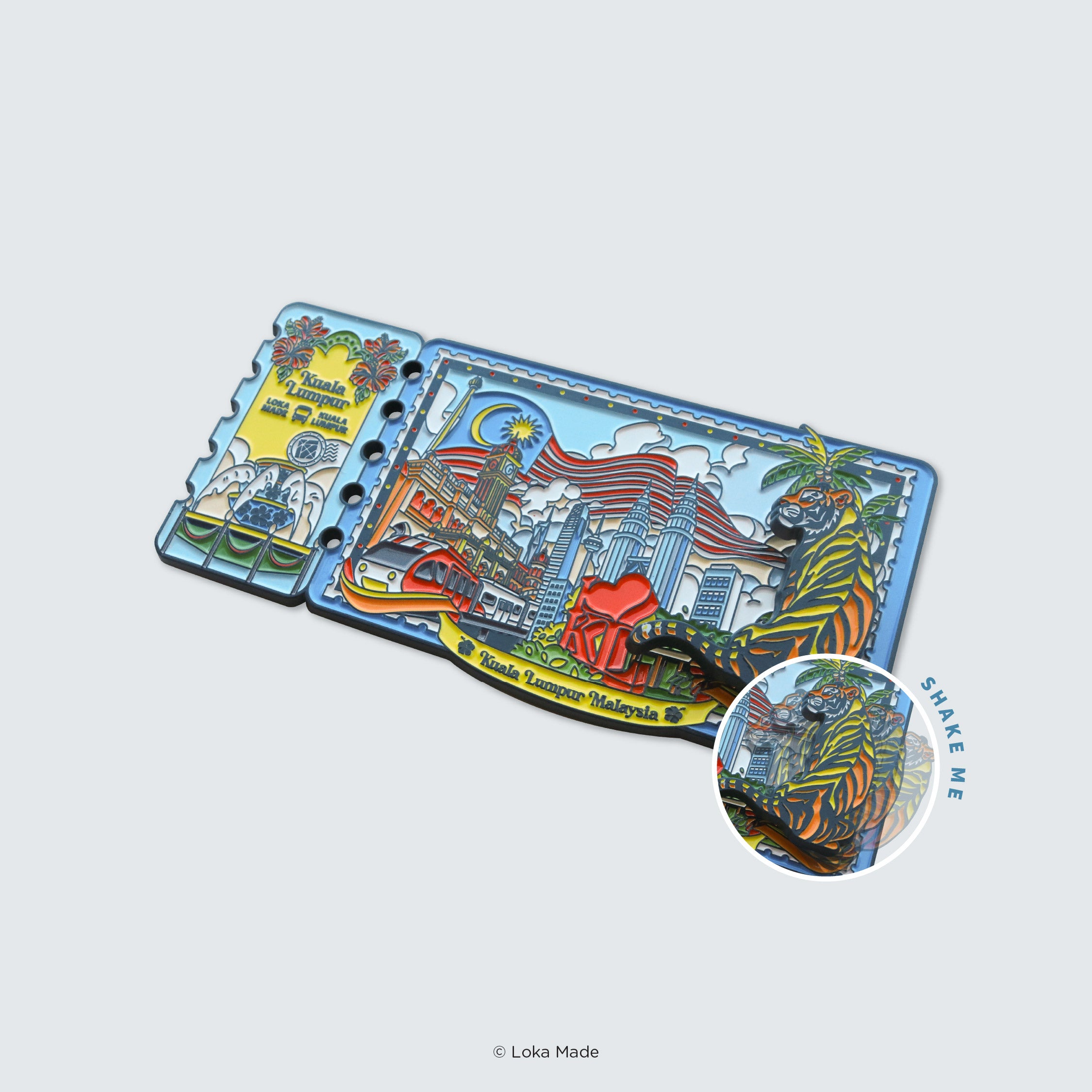 Ticket To Kuala Lumpur - Interactive Enamel Magnet