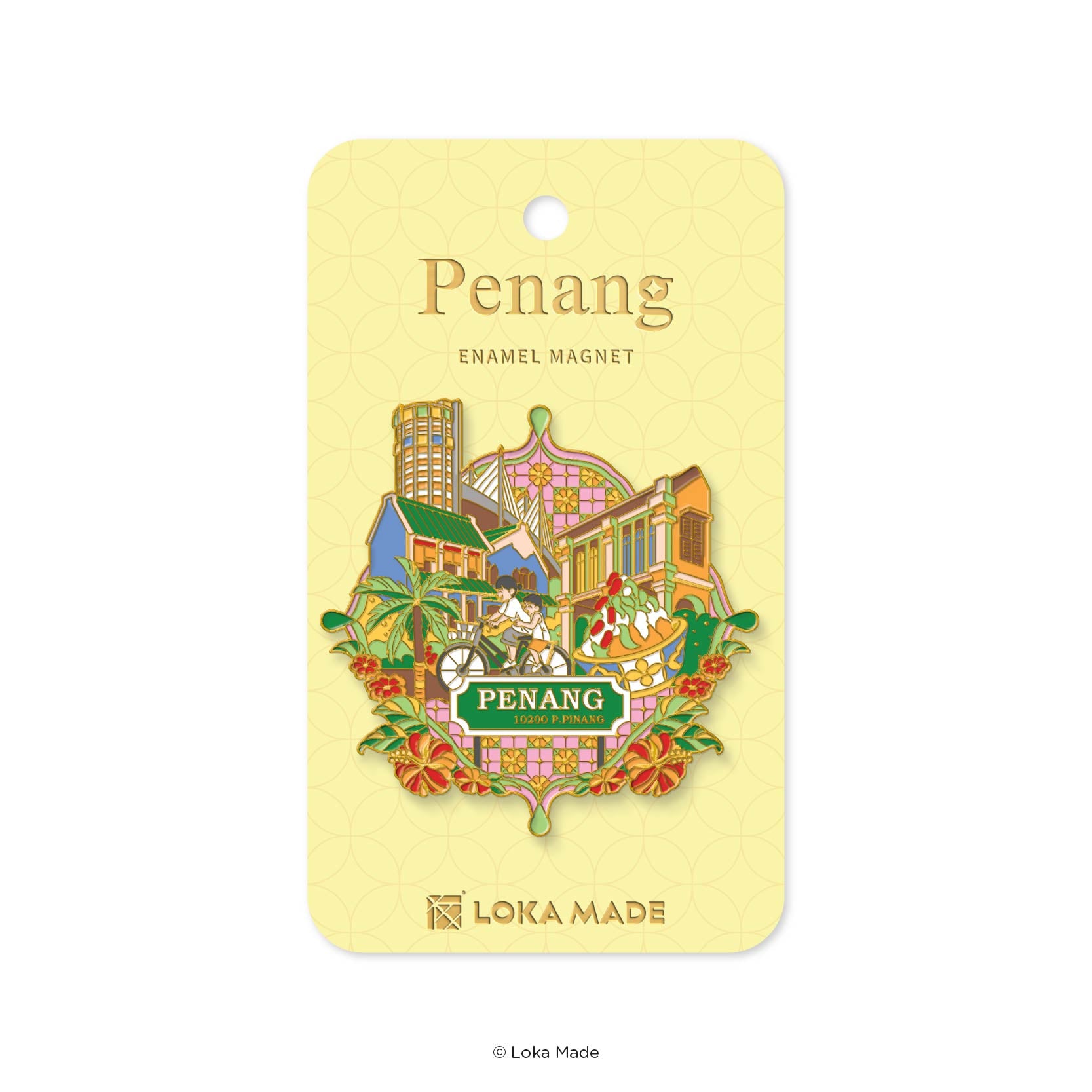 Loka Made Enamel Magnet - Penang’s Timeless Memories