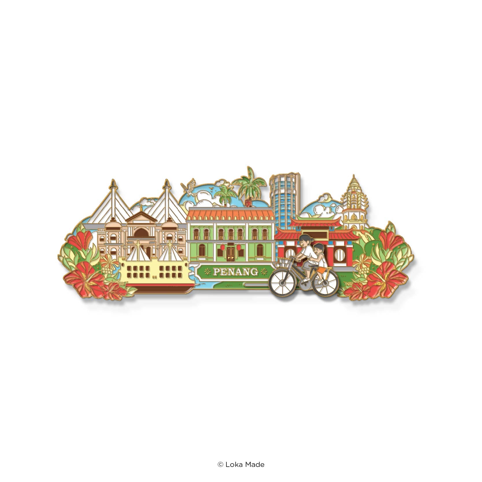 Loka Made Enamel Magnet - Penang Wonders