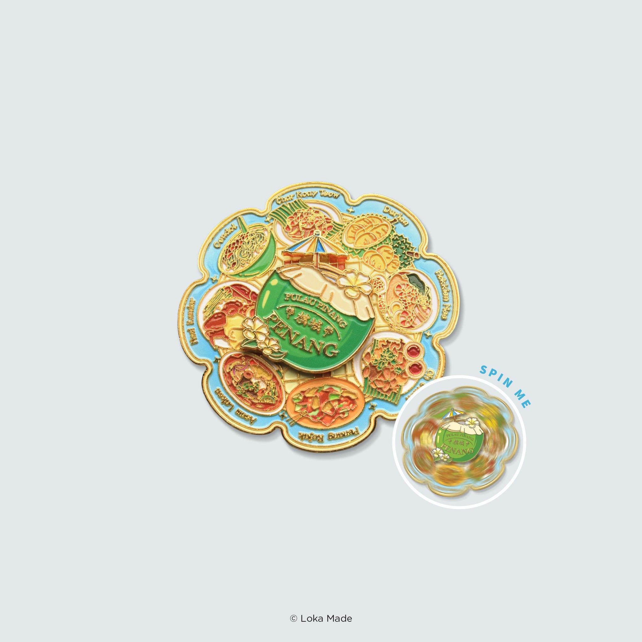 Loka Made Enamel Magnet - Penang Platter