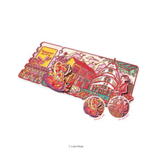 Load image into Gallery viewer, Ticket to Singapore — Little Trips - Interactive Enamel Magnet
