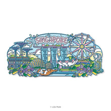 Load image into Gallery viewer, Skies Over Singapore - Interactive Enamel Magnet
