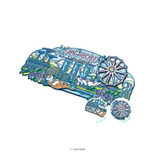 Load image into Gallery viewer, Skies Over Singapore - Interactive Enamel Magnet
