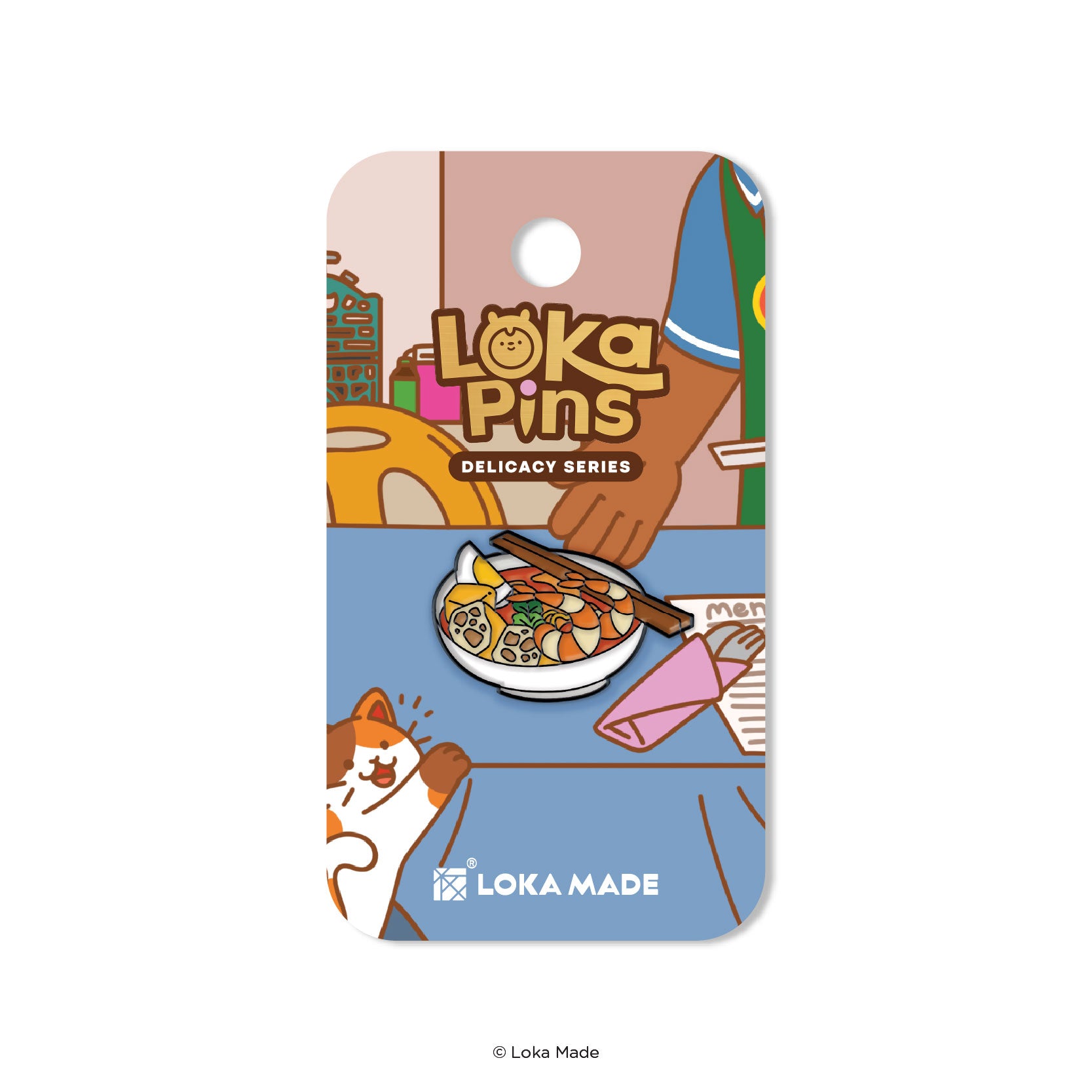 Loka Pin 'Prawn Noodle' - Enamel Pin
