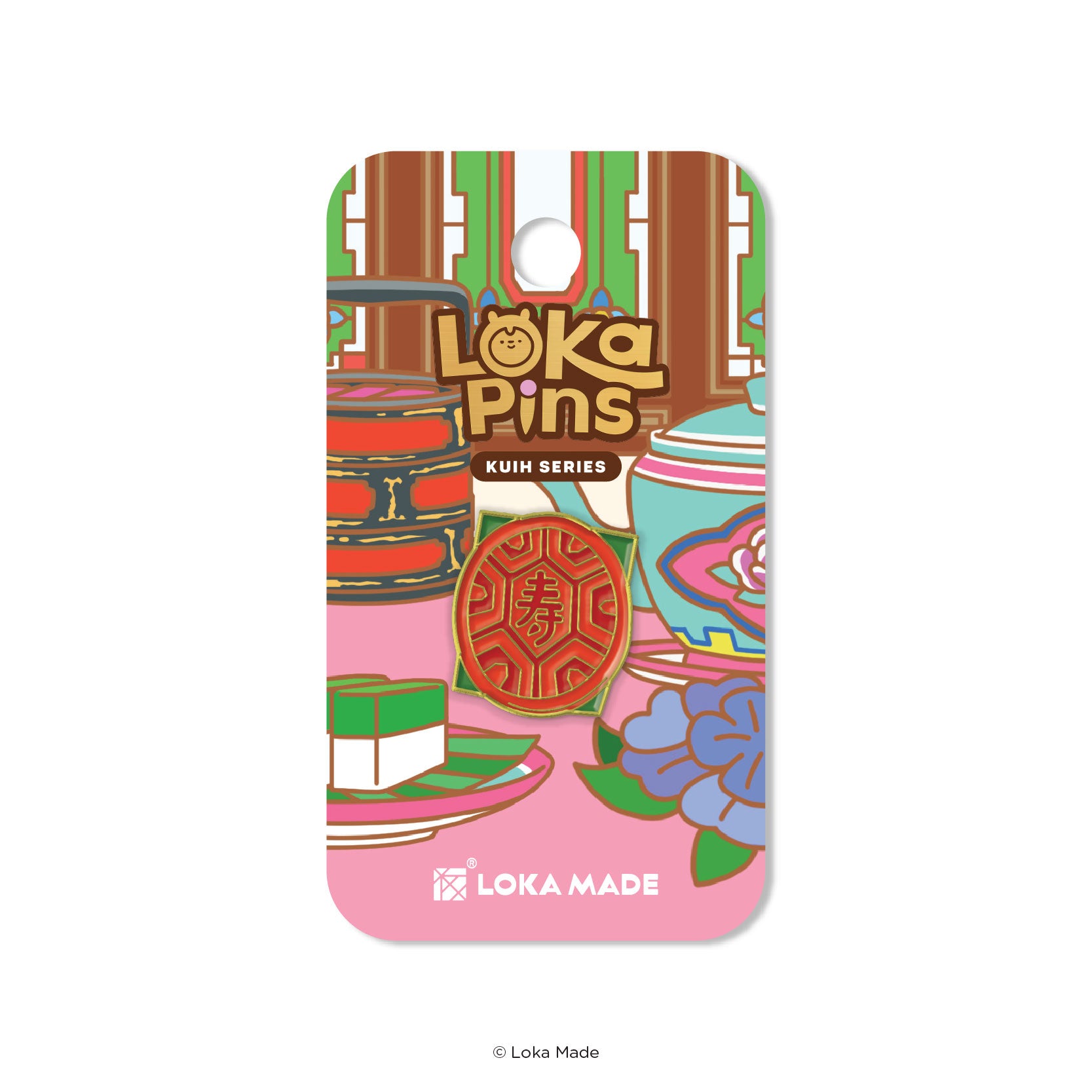 Loka Pin 'Ang Ku Kueh' - Enamel Pin