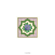 Load image into Gallery viewer, Loka Pin &#39;Blue Rose Tile&#39; - Enamel Pin

