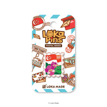Load image into Gallery viewer, Loka Pin 'Singapore Stamp' - Enamel Pin
