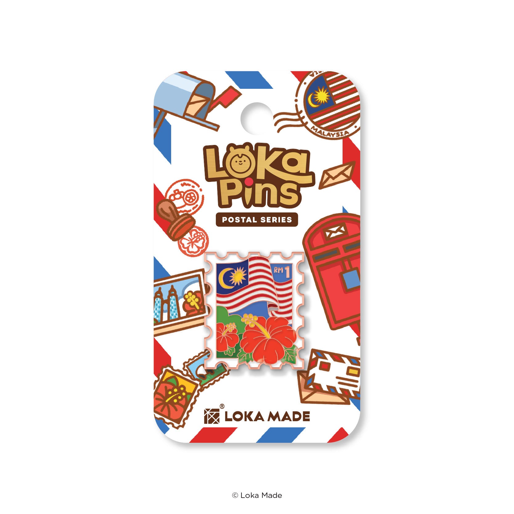 Loka Pin 'Malaysia Stamp' - Enamel Pin | Loka Made