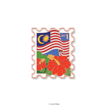 Load image into Gallery viewer, Loka Pin 'Malaysia Stamp' - Enamel Pin
