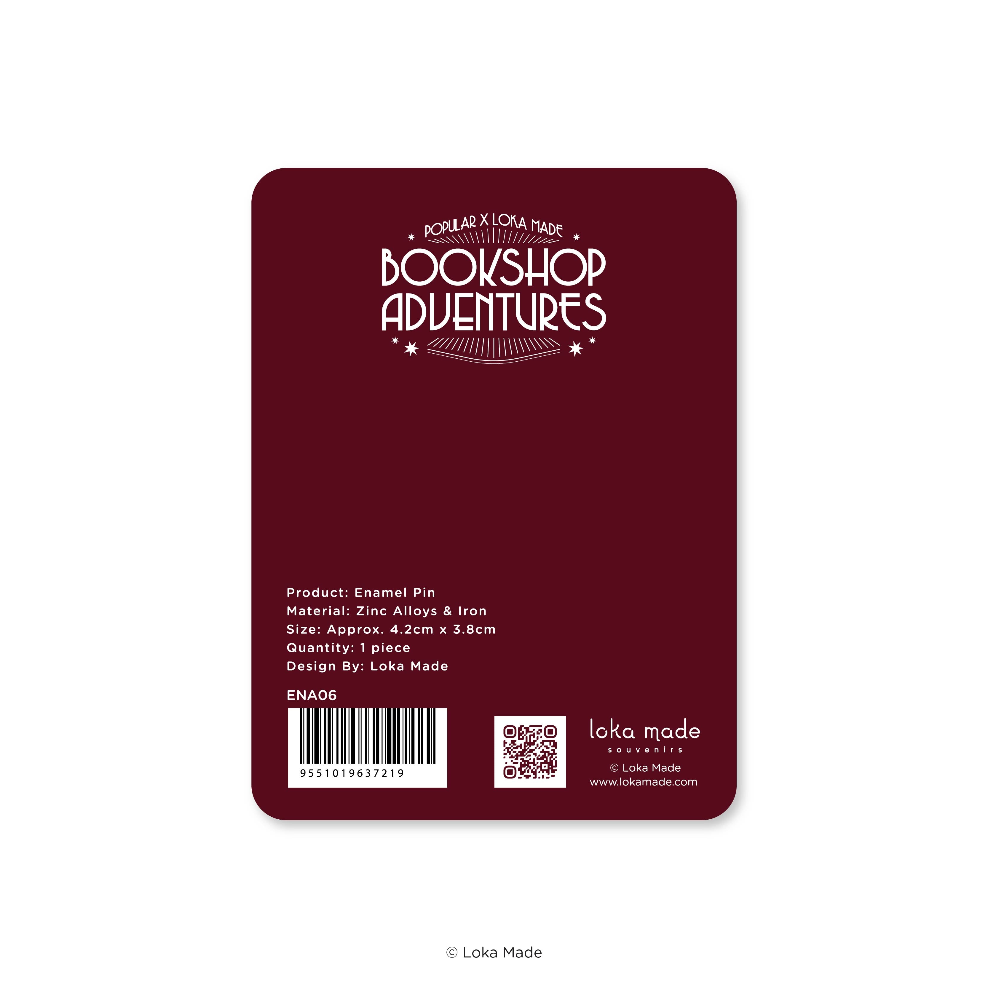 Bookshop Adventures 'Cozy Companion' - Enamel Pin