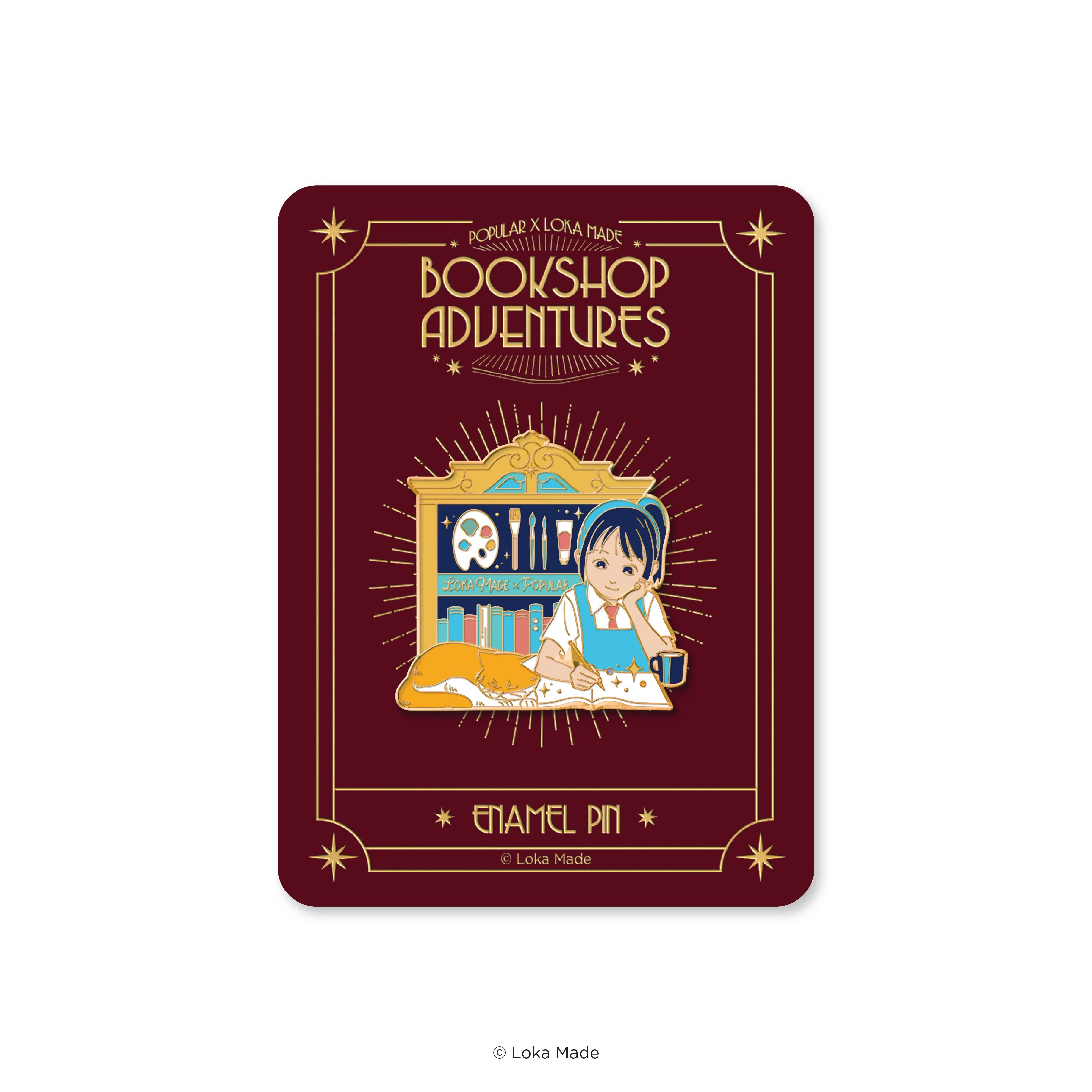 Bookshop Adventures 'Cozy Companion' - Enamel Pin