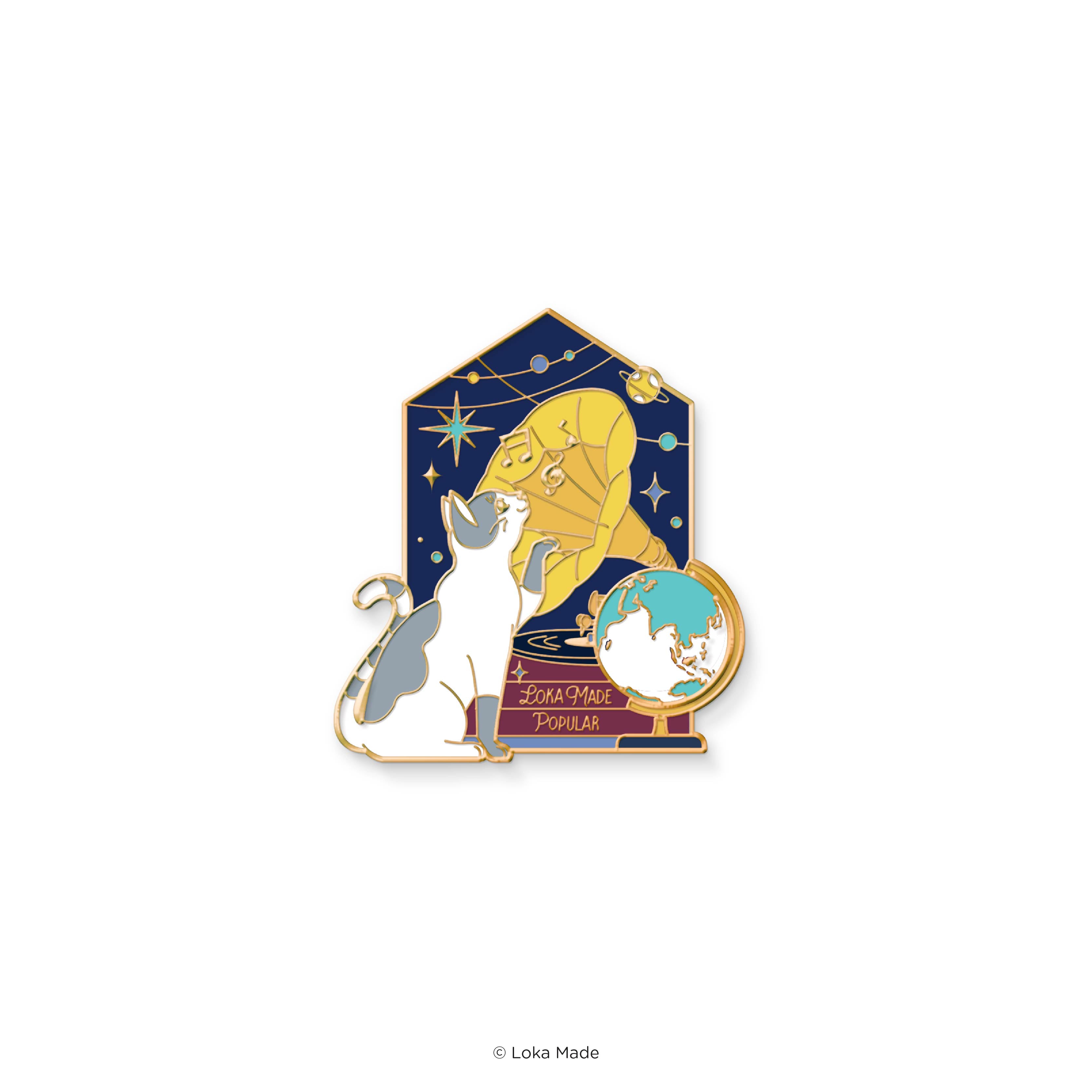Bookshop Adventures 'Purring to the Stars' - Enamel Pin