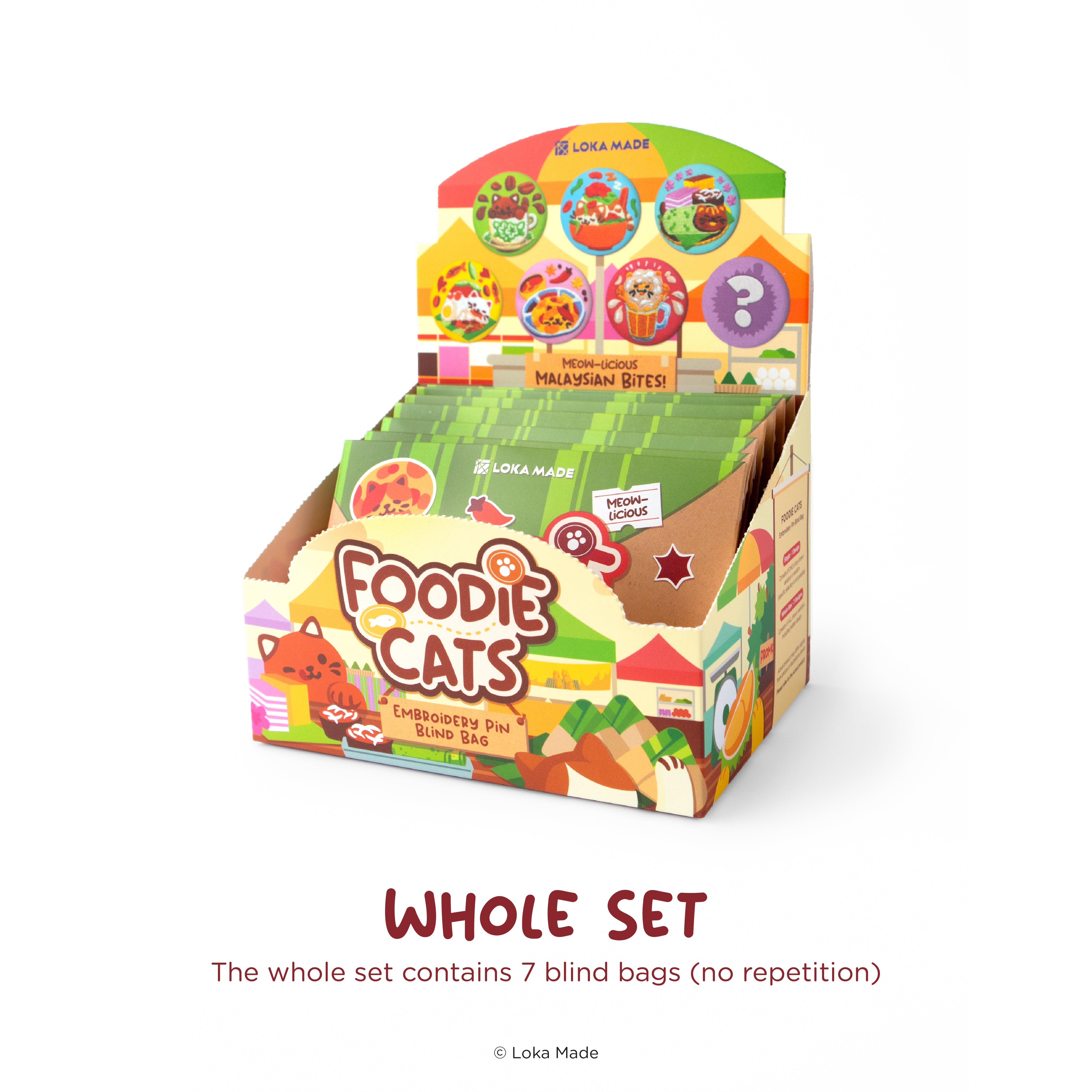 Foodie Cats - Embroidery Pin Blind Bag