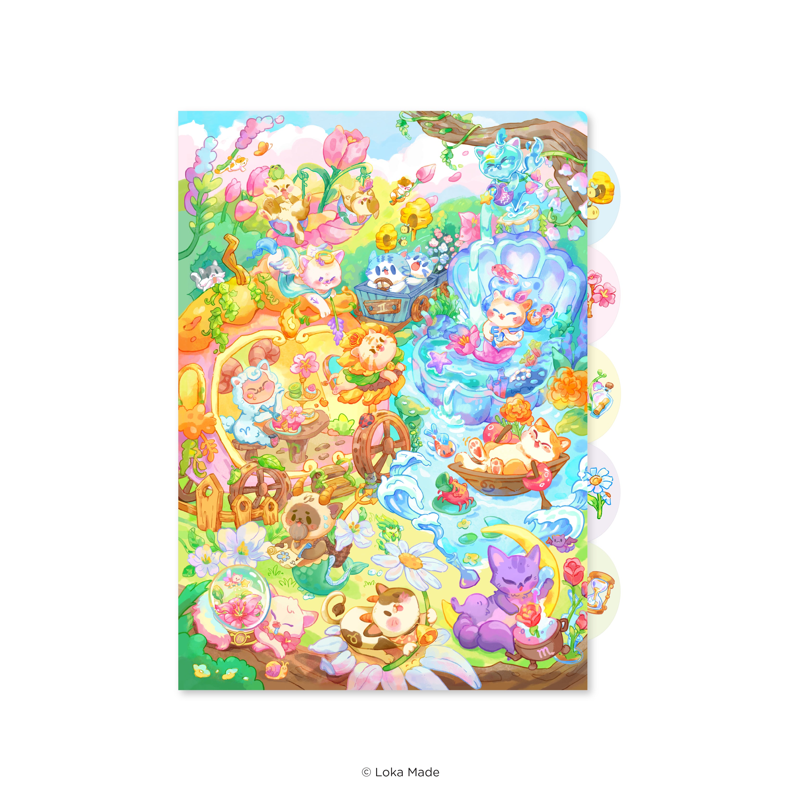 Garden Of The Signs - A4 L-shape Folder (5 Pockets)