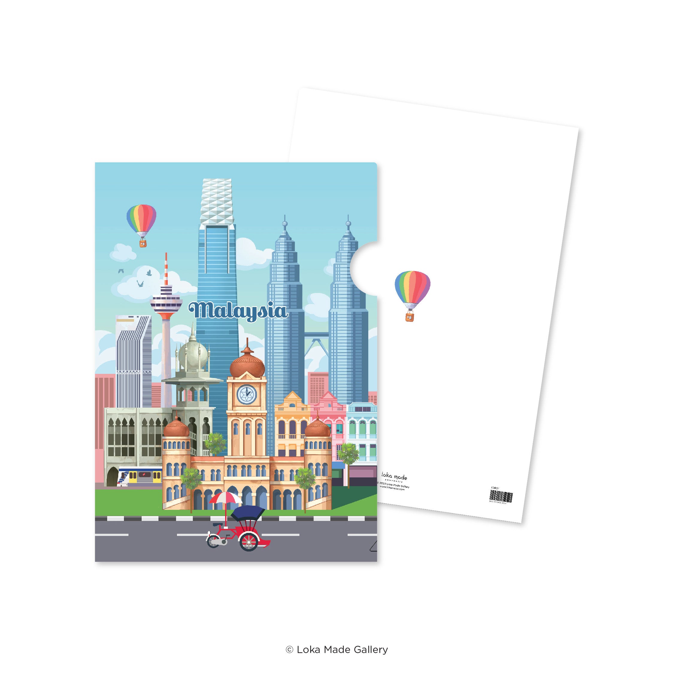 City Folder Design Loka Made A4 L-shape Folder - Cityscape Wonders