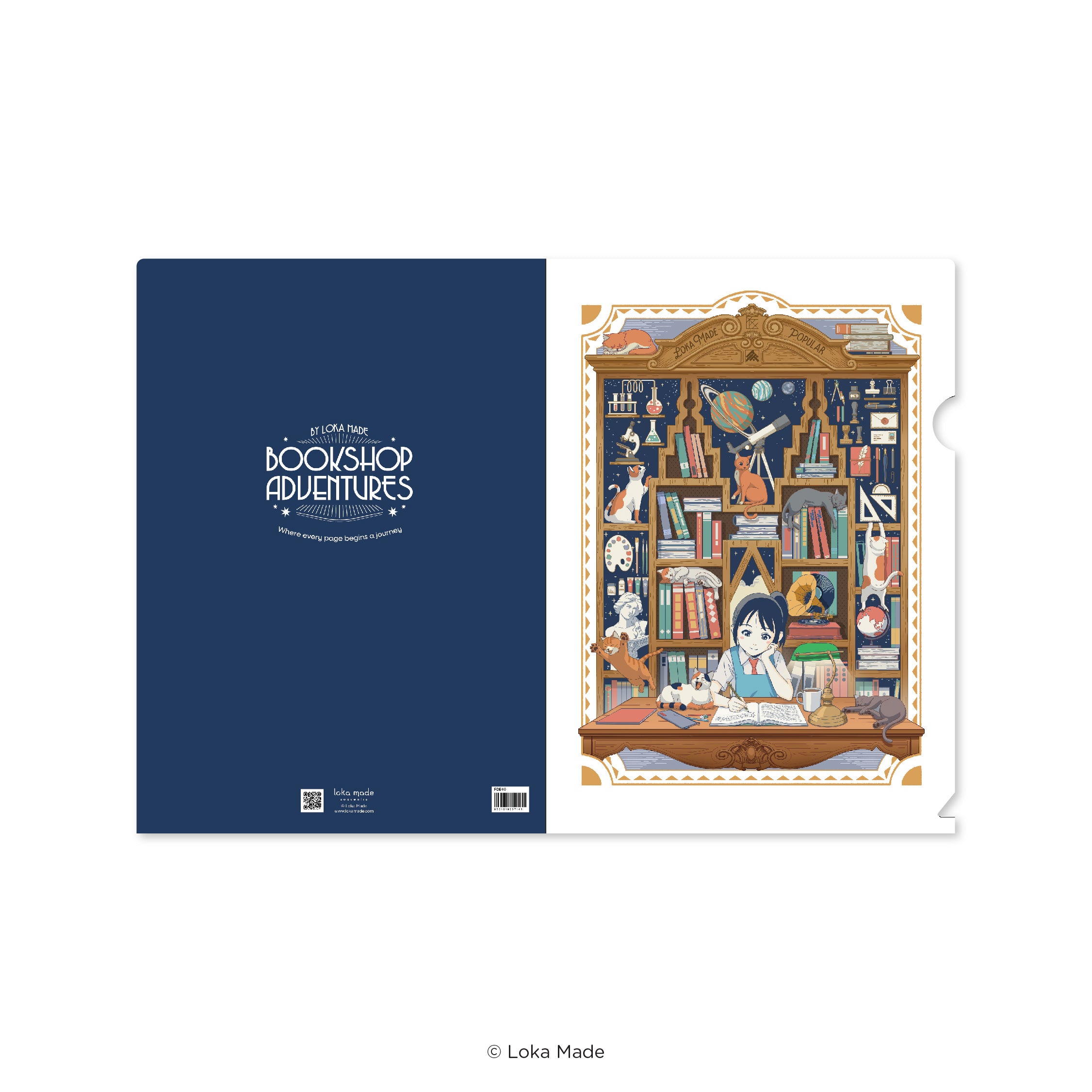 Bookshop Adventures 'Midnight Pages' - A4 Folder