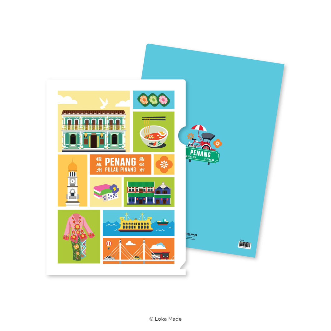 Penang's Timeless Charm - A4 L-shape Folder