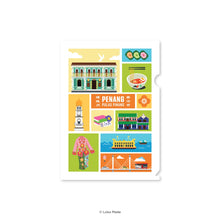 Load image into Gallery viewer, Penang&#39;s Timeless Charm - A4 L-shape Folder
