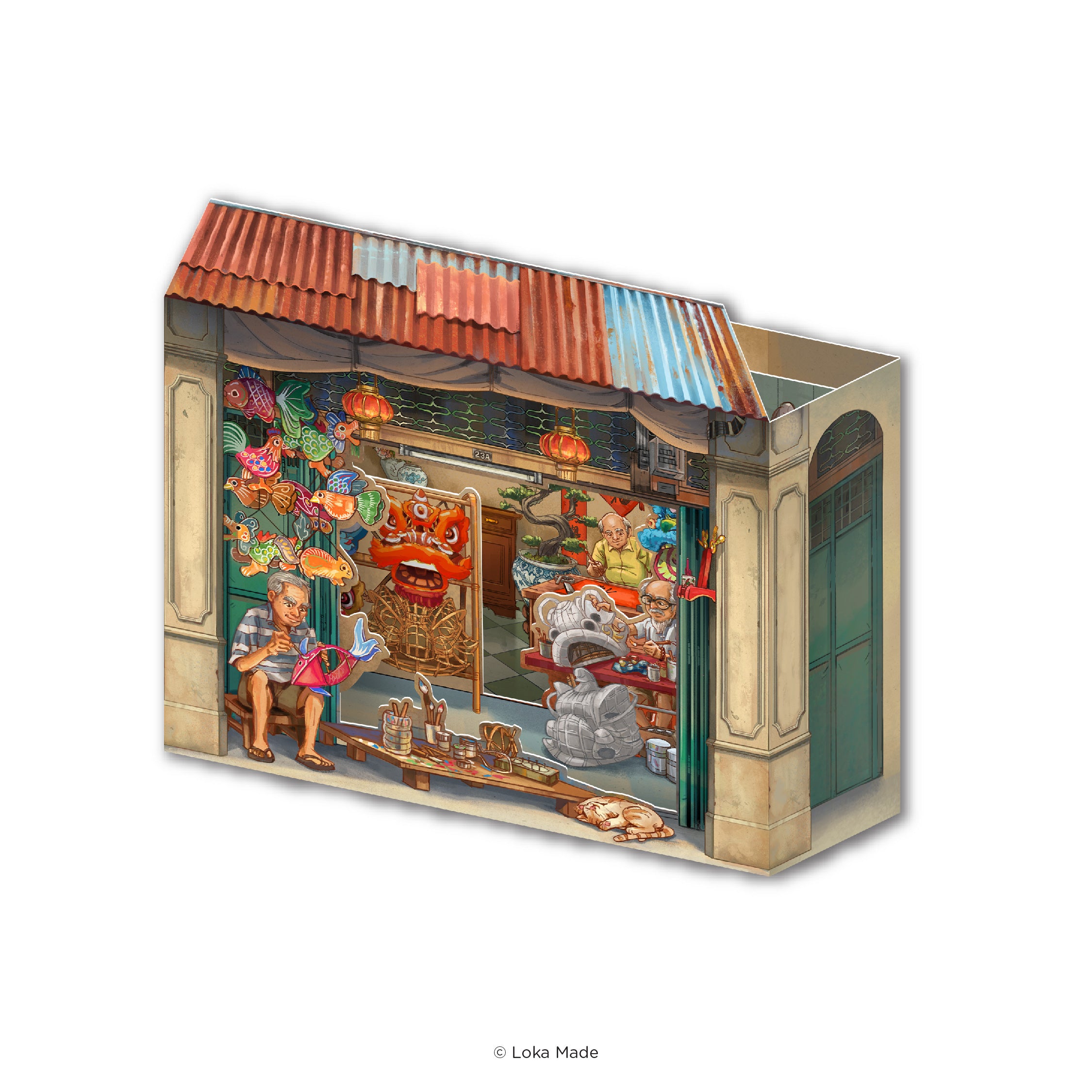 Peeking through Layering of Malaysia 'The Craft Keeper' - 3 Layer Greeting Card