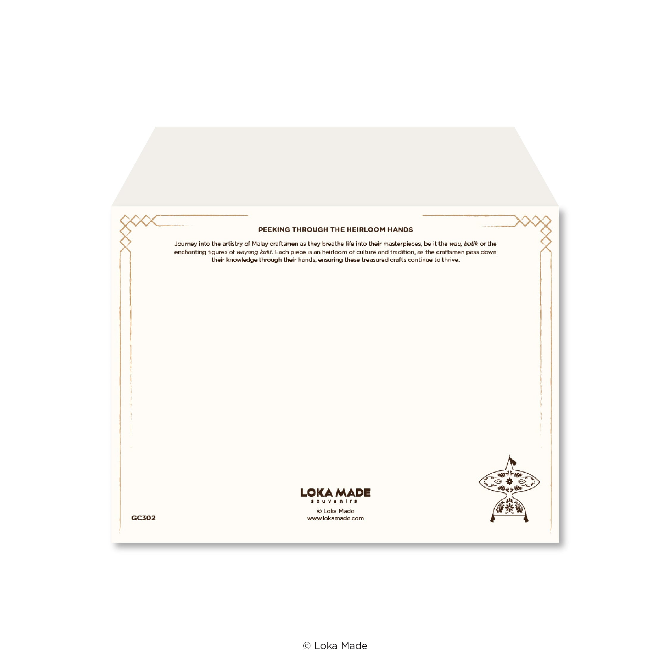 Peeking through Layering of Malaysia 'Peeking Through The Heirloom Hands' - 3 Layer Greeting Card