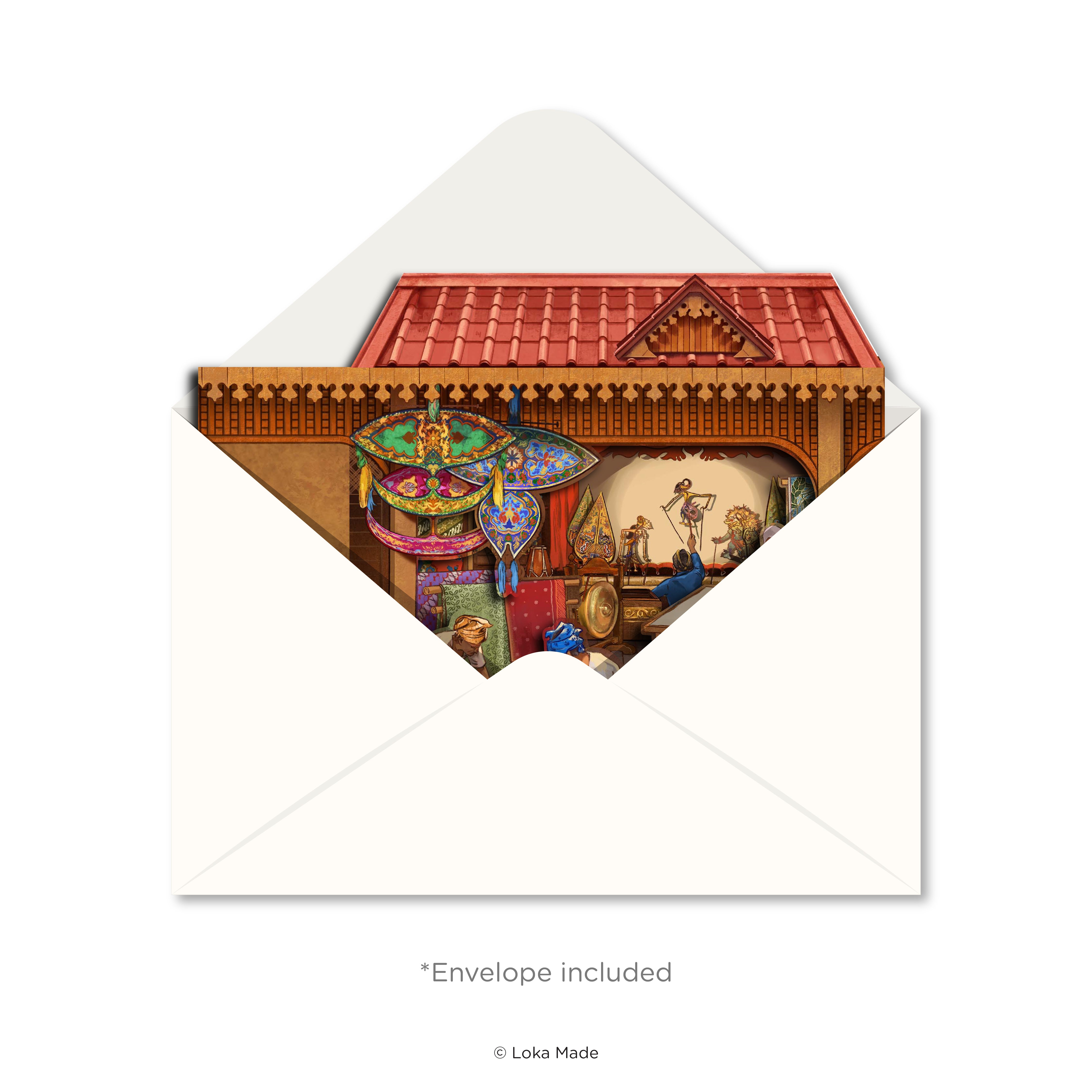 Peeking through Layering of Malaysia 'Peeking Through The Heirloom Hands' - 3 Layer Greeting Card